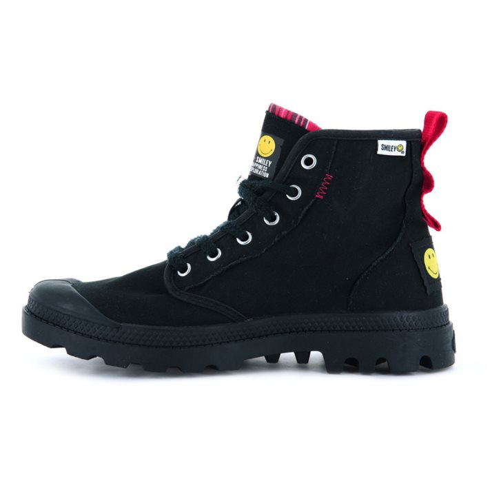 Bottes Palladium Pampa X Smiley 1970 Femme Noir | FR GJX986E